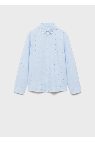 MANGO Kids Desenli Oxford gömlek