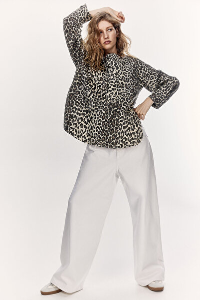 H&M Popover Gabardin Bluz