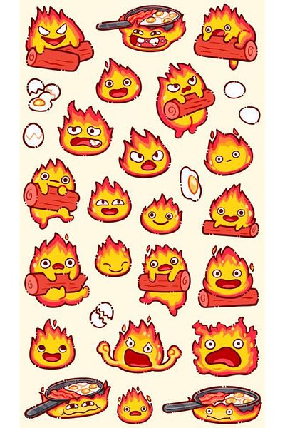 Sticksy Fire Stickerphone Laptop Notebook Tablet Notebook Flask Sticker Label St780