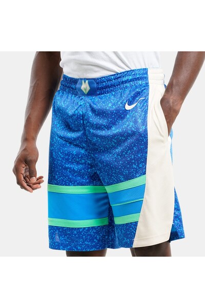 Nike Dri-fit Nba Swingman Şort Sürdürülebilir Malzemeler Milwaukee Bucks Şehir Sürümü 2023/24