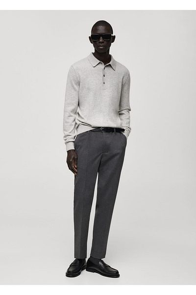MANGO Man Slim Fit Cotton Trousers