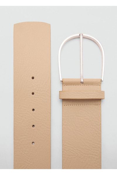 MANGO Woman Wide Leather Belt