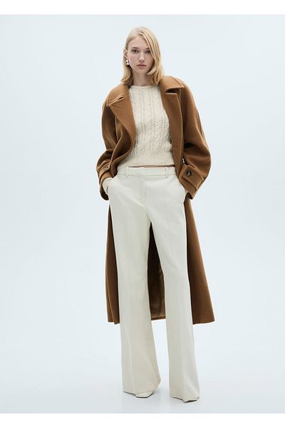 MANGO Woman Knit Pattern Openwork Detailed Sweater