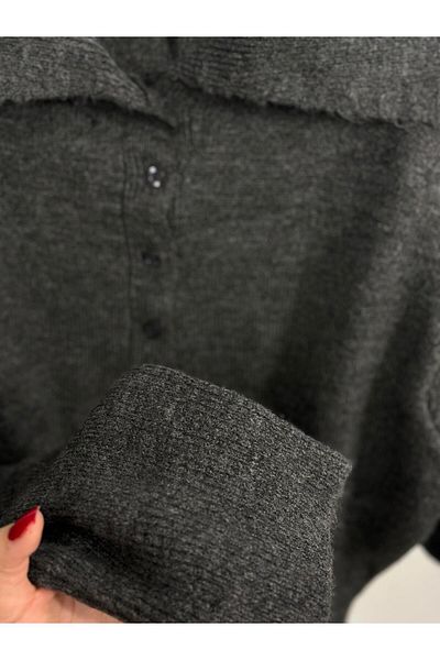 Qutu Butik 24100 Dugmeli Polo Collar Triko