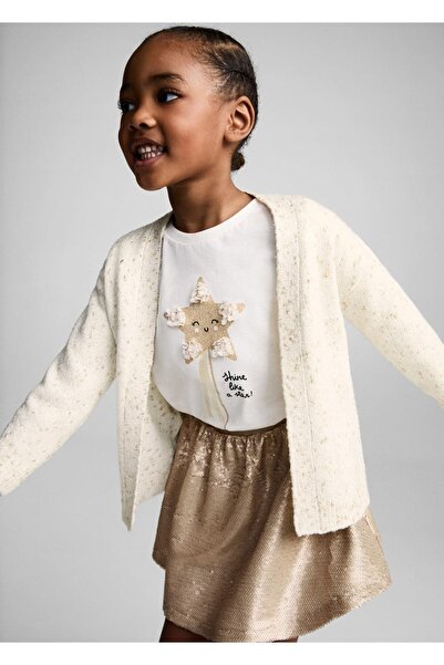 MANGO Baby Delik örgülü hırka