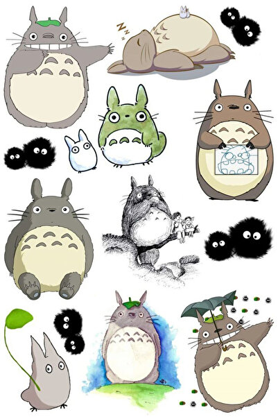 Buki'nin Atölyesi Autocolant Totoro Telefon Laptop Notebook Tabletă Caiet Sti...