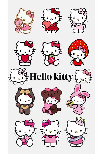 Sticksy Hello Kitty Stickerphone Laptop Notebook Tablet Notebook Water Bottle Sticker Sticker St704