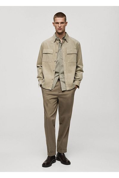 MANGO Man Pants with Curved Legs