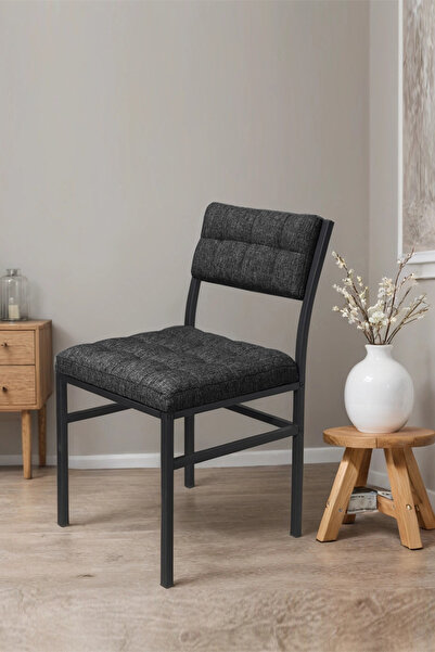 Lumodi Mobilya Mutfak Sandalyesi, Yemek Odası Kafe Restoran Silinebilir Keten Kumaş