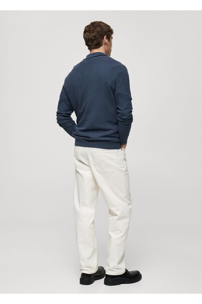 MANGO Man Mikro yapılı fermuarlı yaka kazak