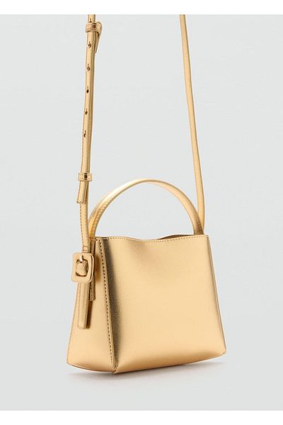 MANGO Woman Mini-Shopper-Tasche aus Metall