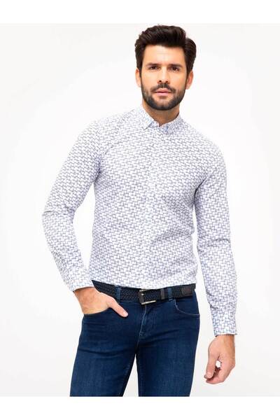 Cacharel İndigo Slim Fit Uzun Kollu Gömlek 50202507-VR028