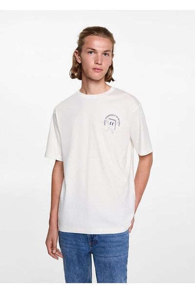 Mango Teen Patterned Wide Cut T-Shirt