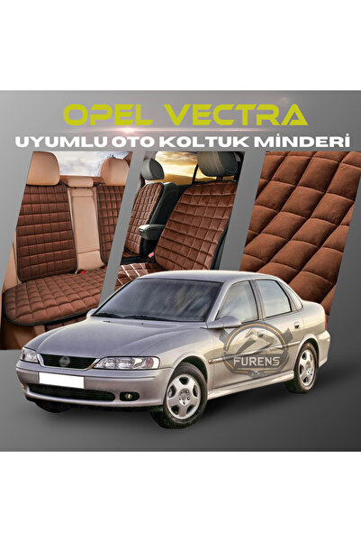 SHOOPLAA مجموعة وسائد مقعد السيارة لسيارة أوبل فيكترا باللون البني مع جيوب من...