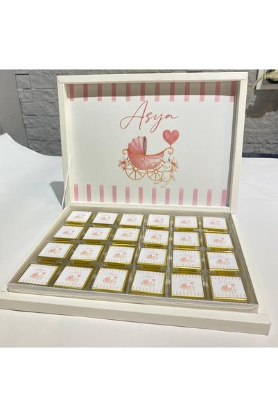 Printbox Printed Baby Chocolate Box and Madlen Chocolate - 48 Pcs