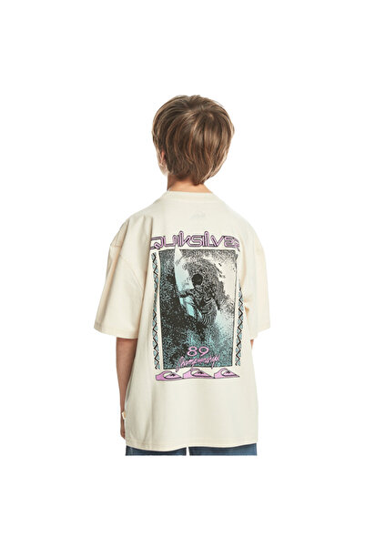 Quiksilver Back Flash Youth Boys' Beige T-Shirt Boys' T-Shirt Eqbzt04706