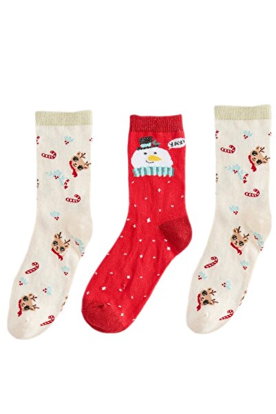 socks&co مجموعة جوارب عيد الميلاد للأطفال/النساء من الجنسين مكونة من 3 قطع 20254