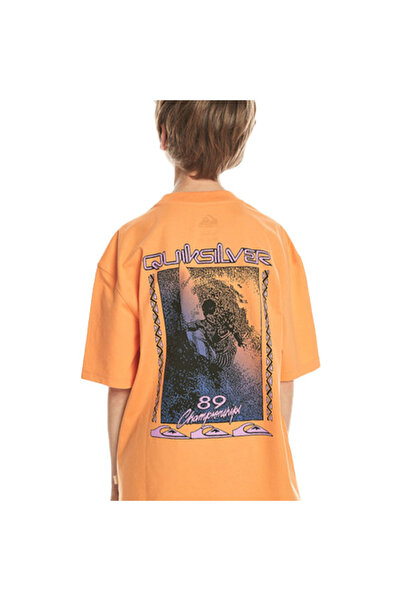 Quiksilver Back Flash Youth Boy Orange T-Shirt Boy's T-Shirt Eqbzt04706