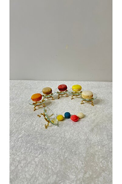 USD HOME 6 قطع قهوة جانبية من الزجاج المكرون دراجيليك