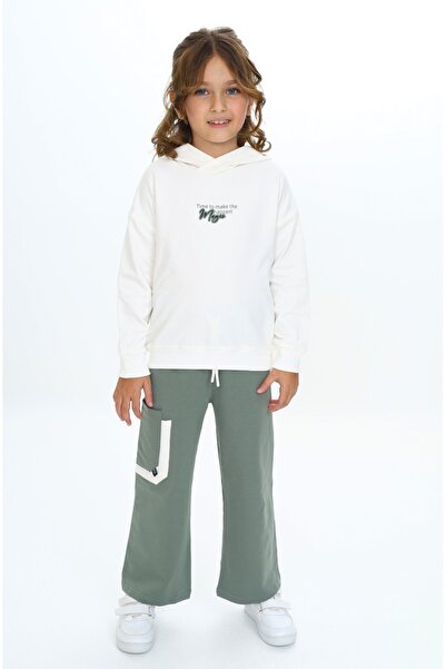 Toontoy Κοριτσίστικο με κουκούλα Φόρμα με τύπωμα με γράμματα στο μπροστινό μέρος