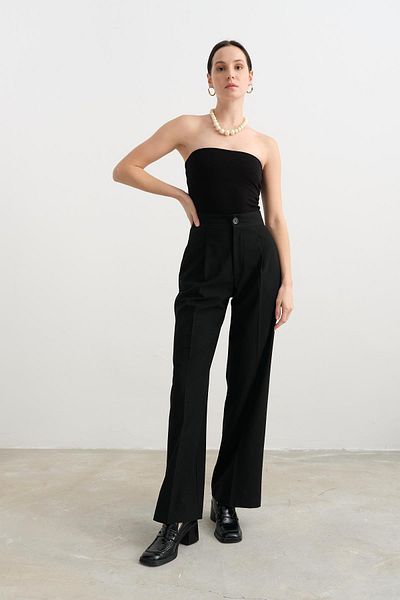 Qutu Butik 16500 Wide Belted Bol Paca Pants