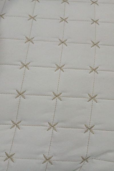 eco concept Double Quilted Embroidered Bedspread - Daily Cream