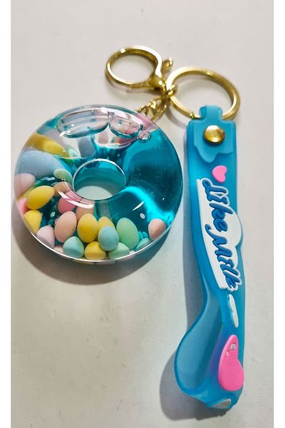 Modellino Kawaii Crystallized Turquoise Beaded Gift Keychain and Bracelet Set