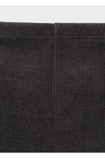 MANGO Woman Beli elastik fitilli kadife pantolon