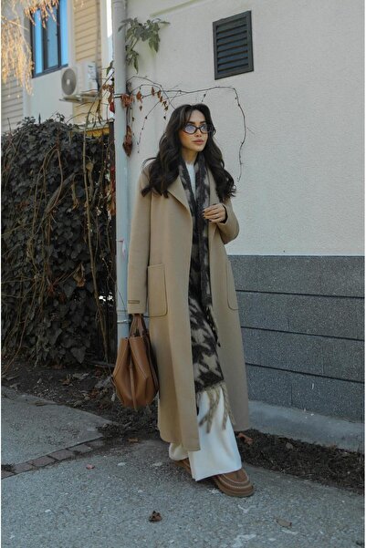 Havoş Camel Belted Wool Coat