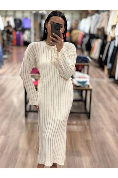 Qutu Butik 4139 ΜΑΚΡΥ ΦΟΡΕΜΑ ΛΟΥΡΙΚΟ ΛΟΥΡΙ