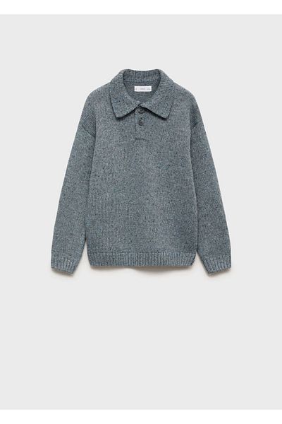 MANGO Kids Polo Collar Sweater