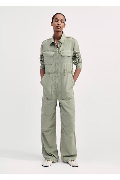 kalben outlet Women's Long Sleeve Jumpsuit |   Loose Fitting Comfortable and Fashionable Jumpsuit with Pockets
