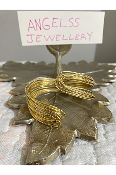 ANGELSS JEWELLERY مطلية بالذهب اللون قابل للتعديل اليدوية سلك التفاف سوار الإ...