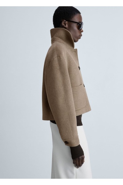 MANGO Woman Cepli yün ceket