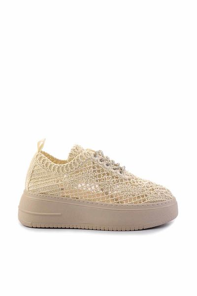 Bambi Beige Lame Stone Damen-Freizeitschuhe K 01320302516