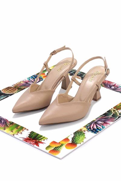 Bambi Beige Women's Classic Heeled Shoes01231314009