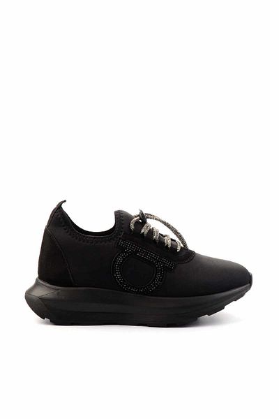 Bambi Black Platinum Stone Stretch Damen-Sneaker K 01212111117