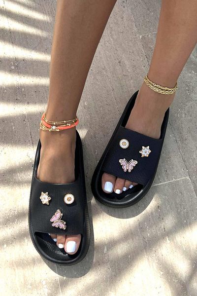 Bambi Papuci de damă Black Gel K 04740320459