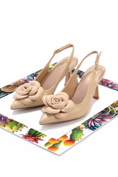 Bambi Beige Women's Classic Heeled Shoes01188202709