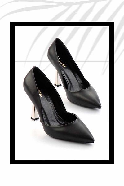 Bambi Black Women's Classic Heeled Shoes K01209052509