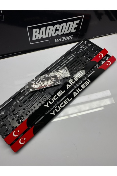 Barcode Works Ay Yıldız Türk Bayraklı Takmatik Plakalık Model Kişiye Özel