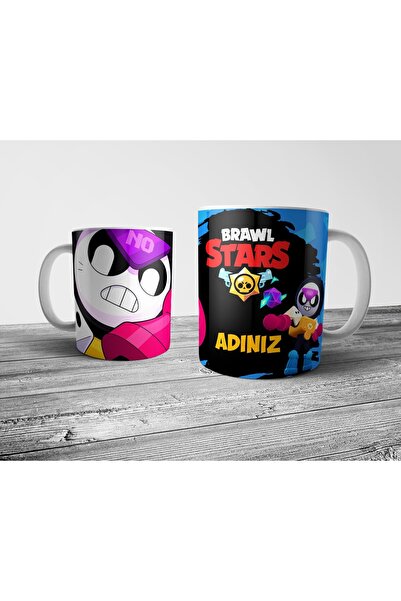 Pixxa Brawl Stars Meeple Kişiye Özel İsimli Kupa Bardak Model 2