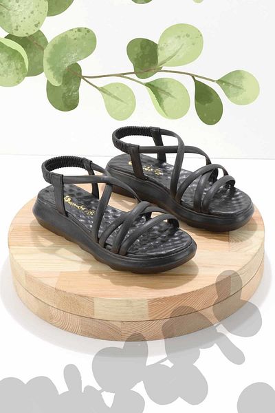 Bambi Women's Black Sandals K05836010609