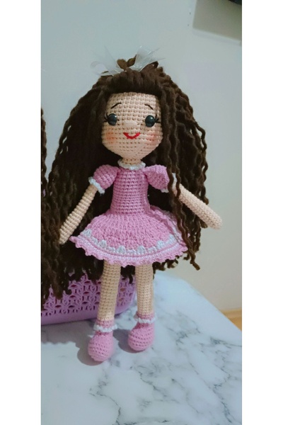 AYÇA ACUN Amigurumi kıvırcık saçlı bebek