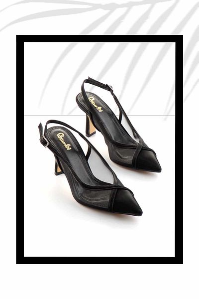Bambi Klassische Damenschuhe mit Absatz aus schwarzem, glänzendem Satin K 01188203838