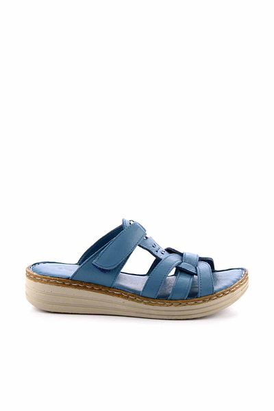 Bambi Papuci de damă din piele naturală albastru denim K 04281204903