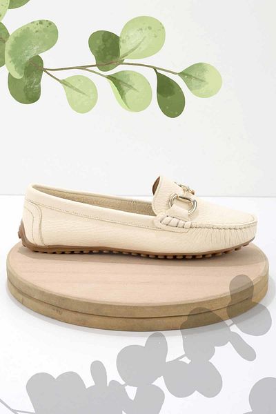 Bambi Pantofi de damă din piele bej K01257020303