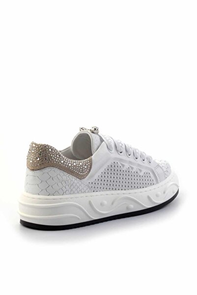 Bambi Fehér bőr női tornacipő K01459702103