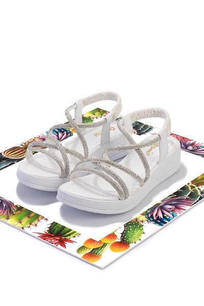 Bambi White Women's Sandals K05823022909