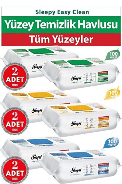 Sleepy Easy Clean Yüzey Temizlik Havlusu 6lı Set